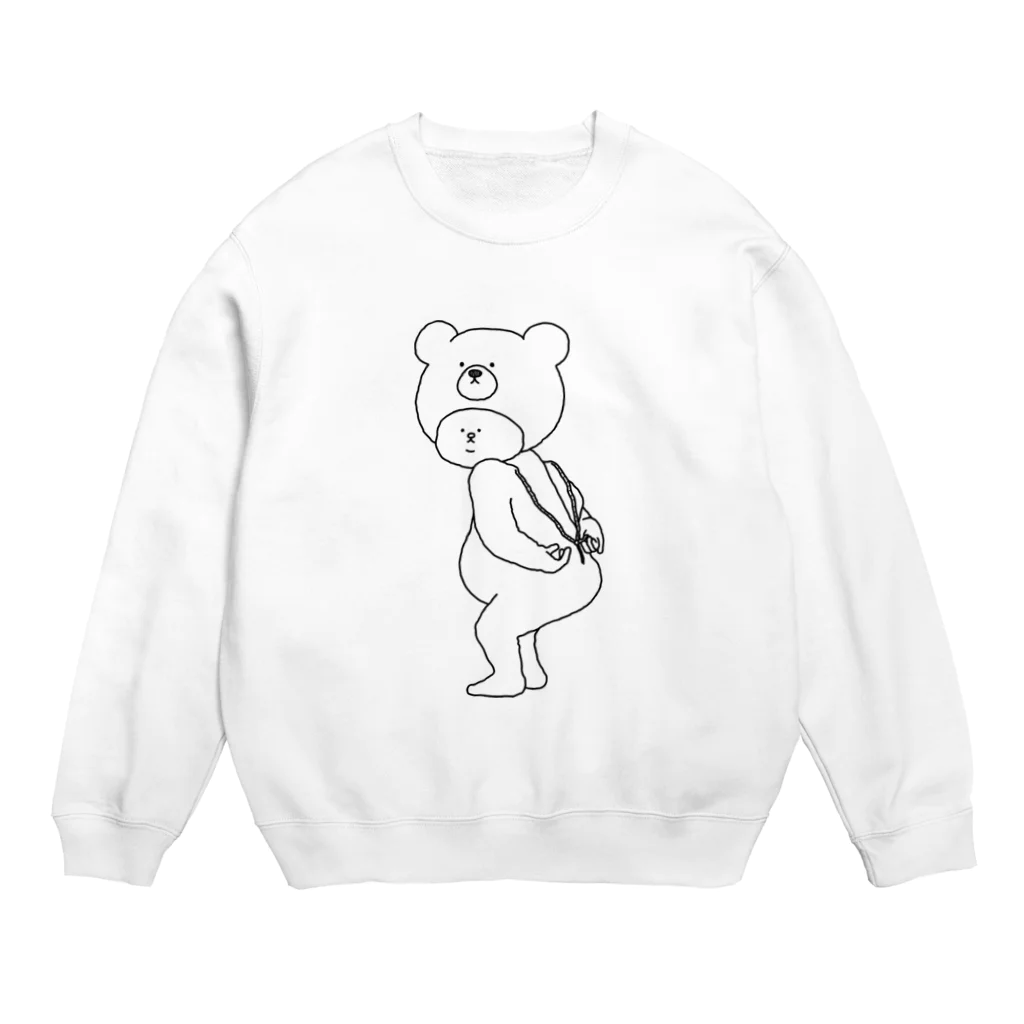 YUICHI design shopのクマの着ぐるみ Crew Neck Sweatshirt