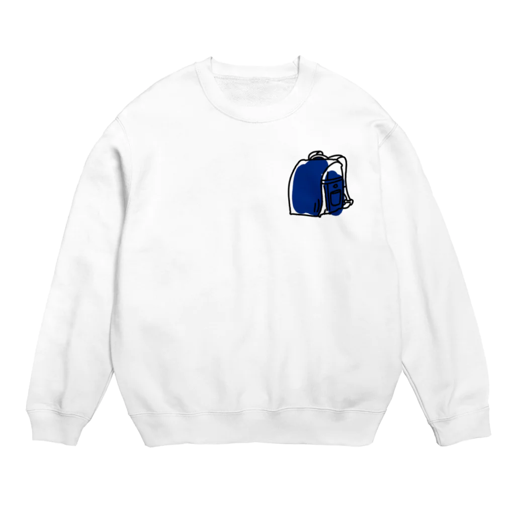 タカのどきどき青いランドセル Crew Neck Sweatshirt