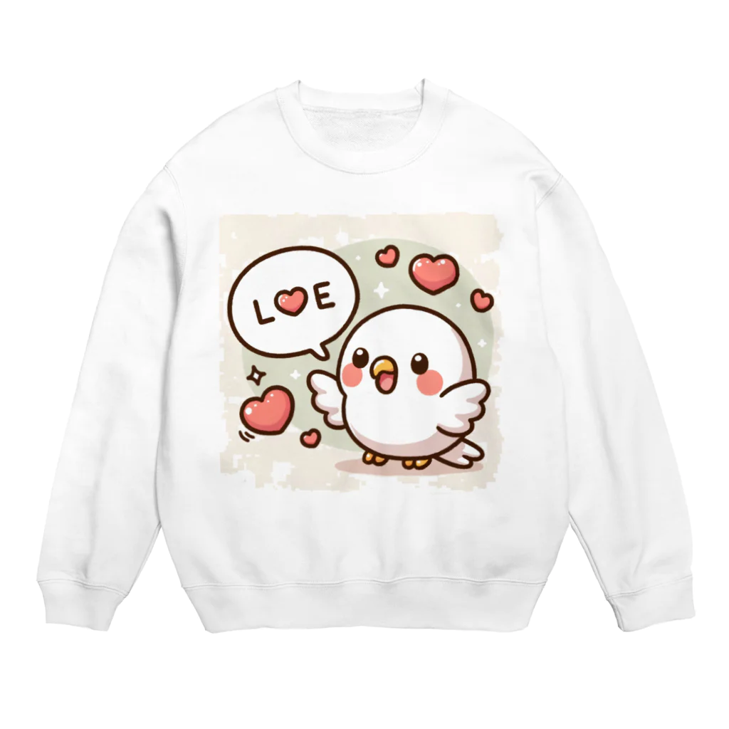 colorsの小鳥のラブちゃん Crew Neck Sweatshirt