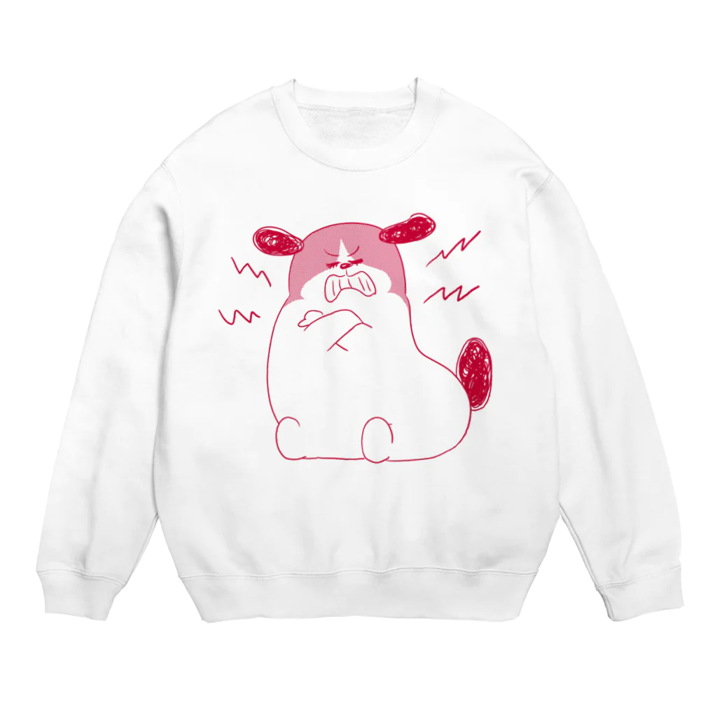 マツバラのもじゃまる歯ぎしり　赤 Crew Neck Sweatshirt