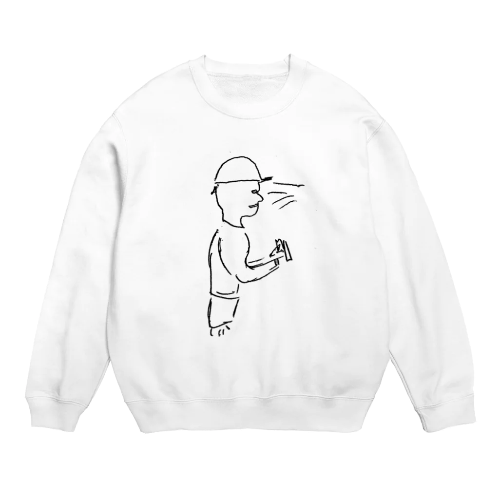 コンビニ行く程度屋の働らくお兄さん Crew Neck Sweatshirt