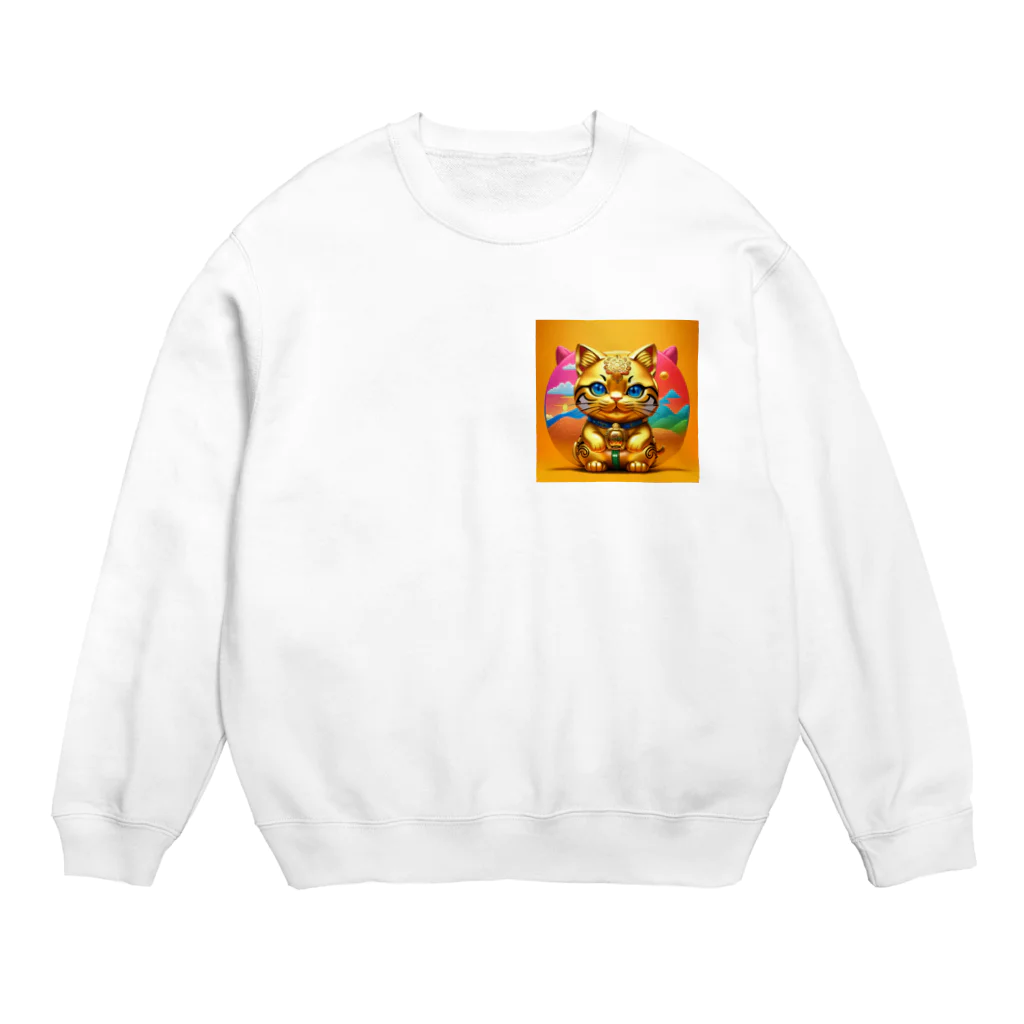 810aoの開運猫 Crew Neck Sweatshirt