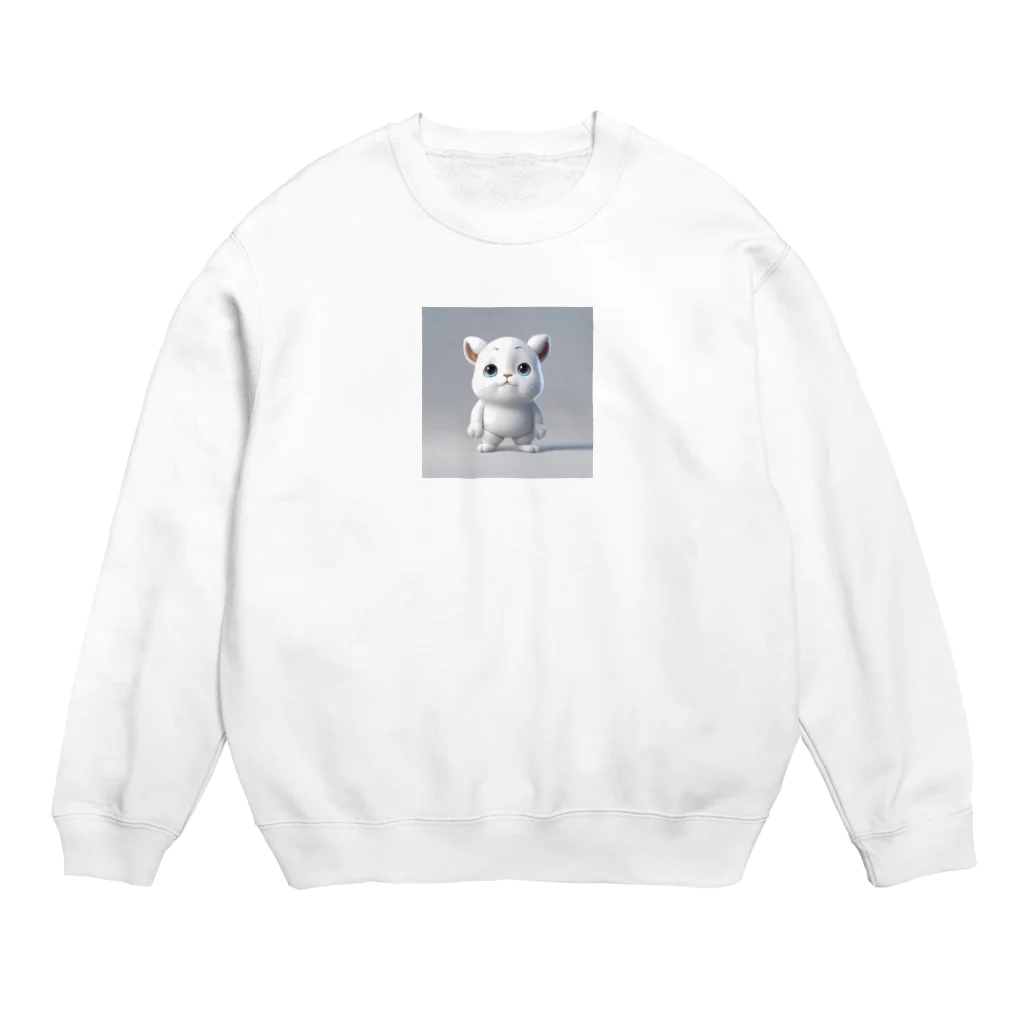 ブサカワ二頭身アニマルくんのブサカワ二頭身アニマル Crew Neck Sweatshirt