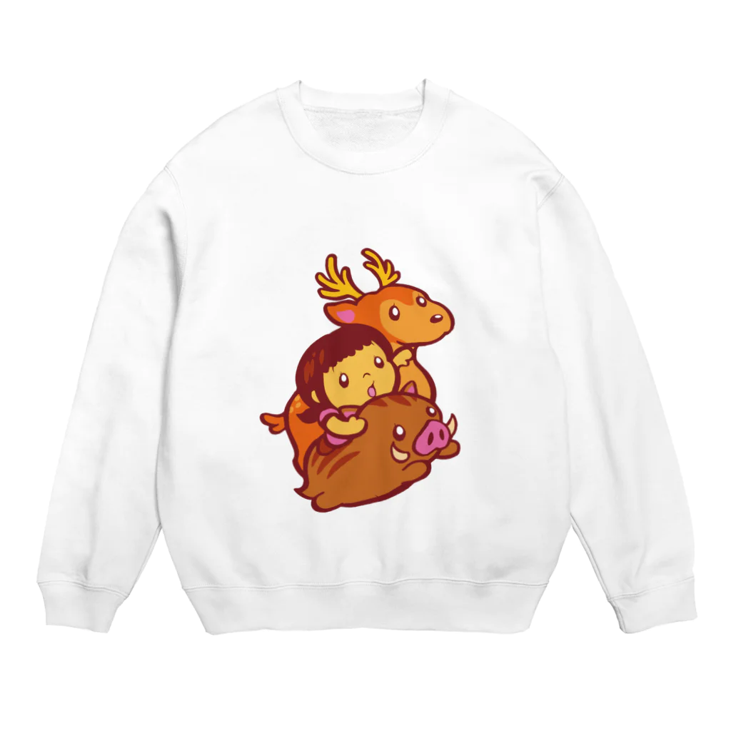 ジビエと腸詰屋 ひなた商店のひなちゃんと山のお友達 Crew Neck Sweatshirt