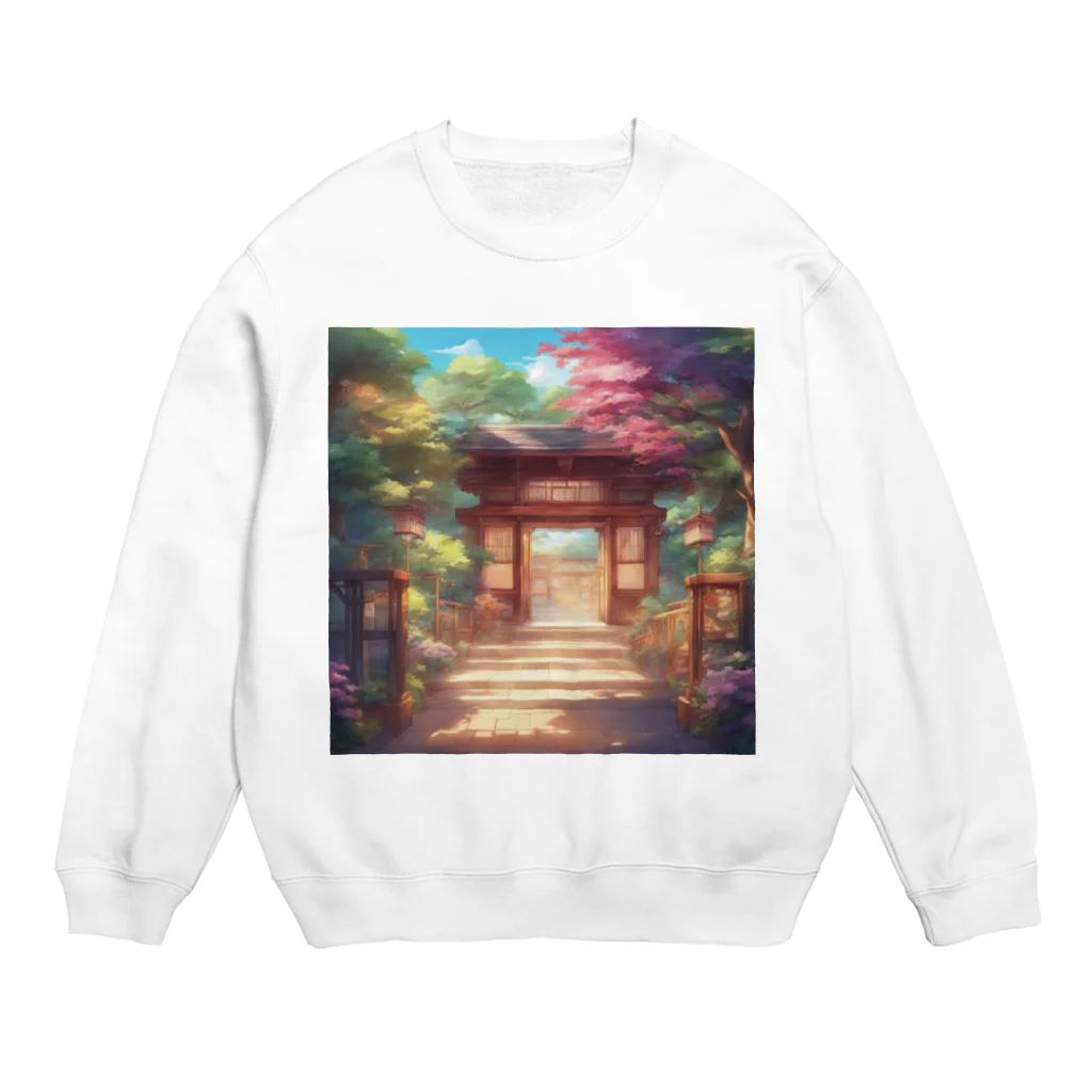 jampackの【風景】寺院 Crew Neck Sweatshirt