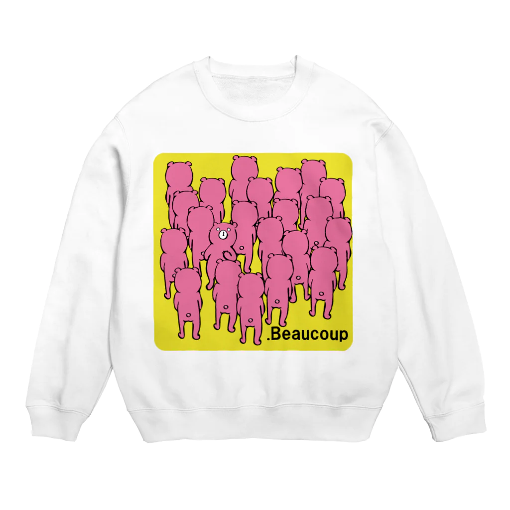 つきれうのピンクのクマは遅い Crew Neck Sweatshirt