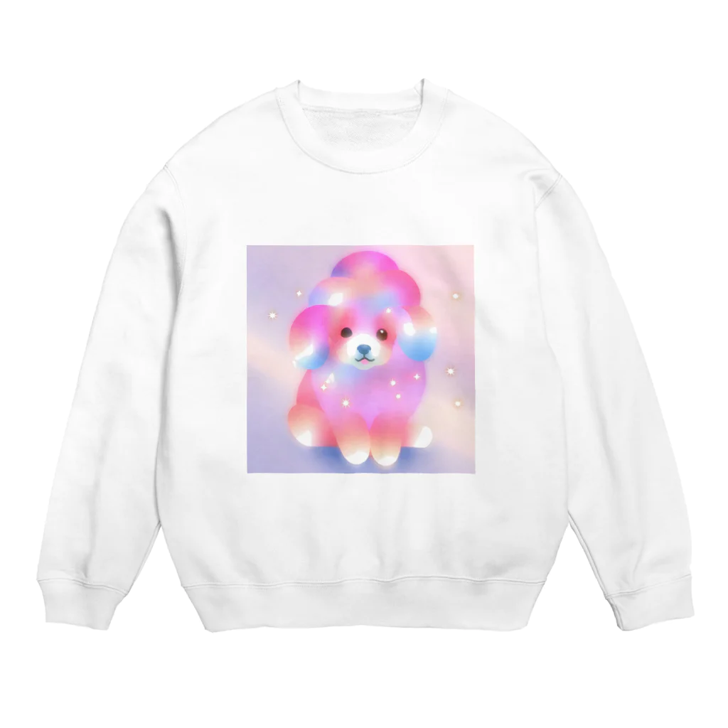 ゆめかわSHOPの（いぬ）かわいいわたあめ動物園 Crew Neck Sweatshirt