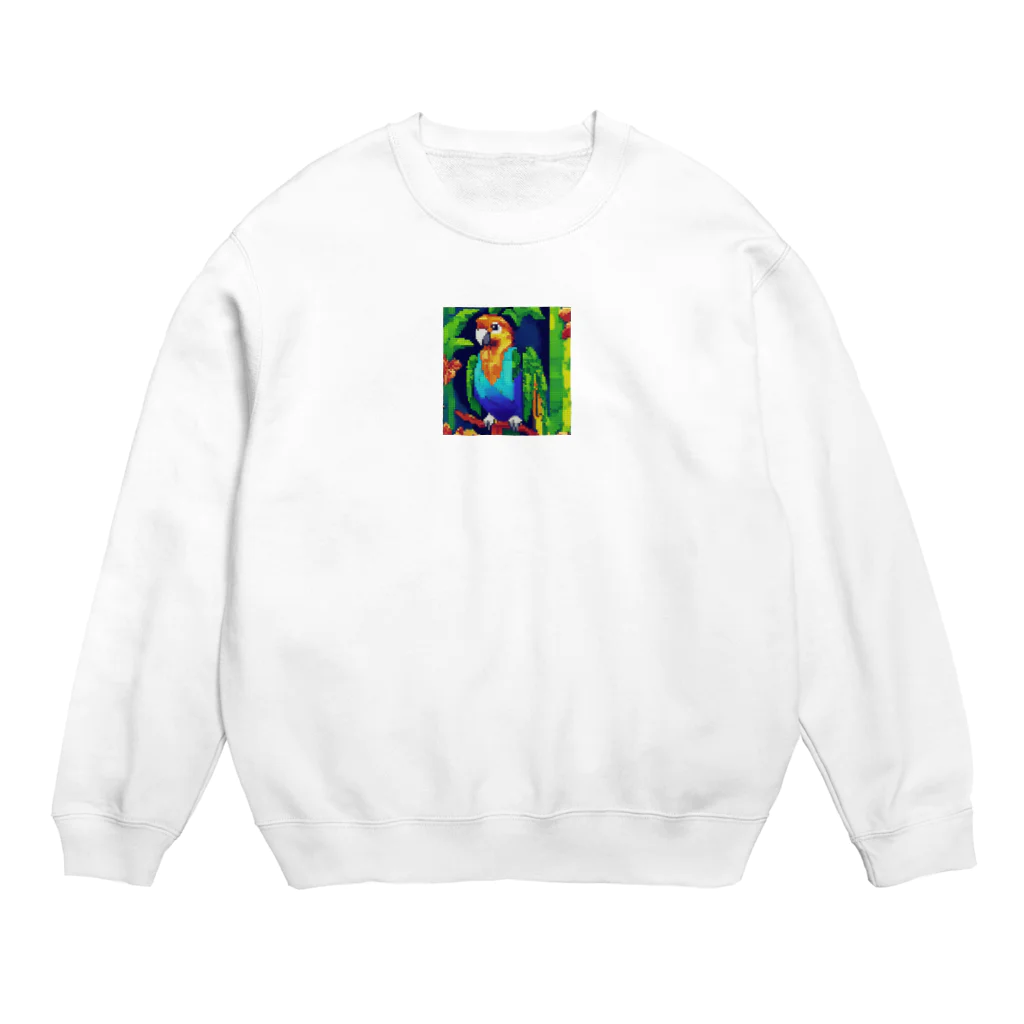 kazuminLANの🌈スパンコールオウム Crew Neck Sweatshirt