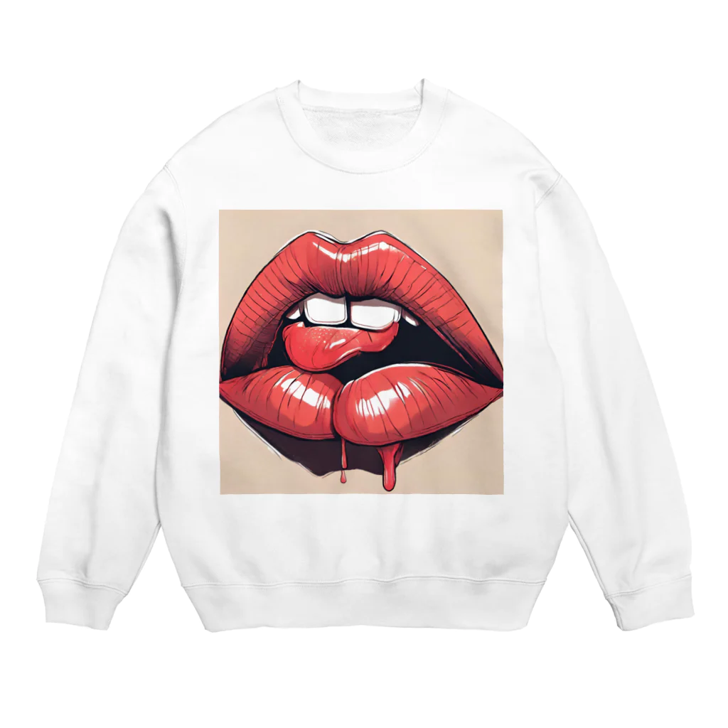 Nin9neのlips Crew Neck Sweatshirt