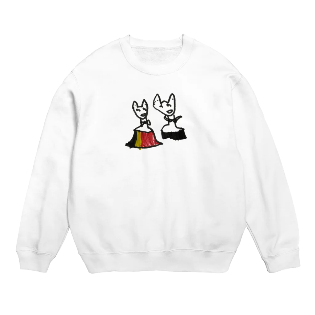 BWfamilyのおやまのきつねのおんなのこ Crew Neck Sweatshirt