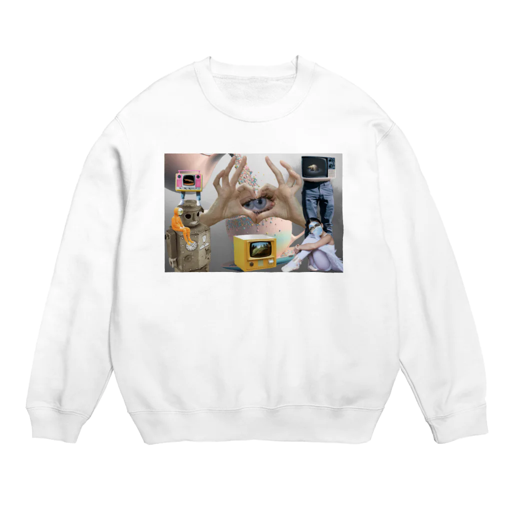 ロコモコのあらじる こんぶじめ つぶ貝 Crew Neck Sweatshirt