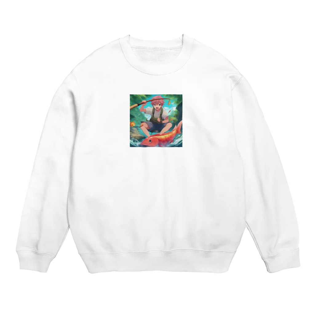 kenbenの釣り好き男子 Crew Neck Sweatshirt