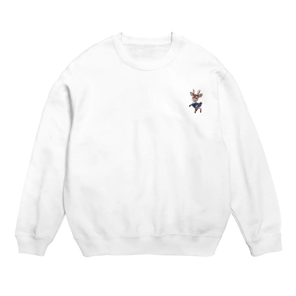 ぱんだまんのキュートな小鹿ダンス Crew Neck Sweatshirt