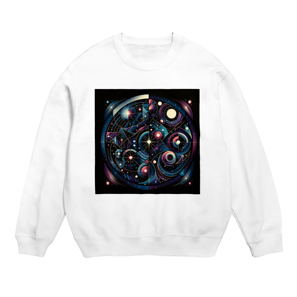 BochiBoochi-walkerのジオメトリーA3 Crew Neck Sweatshirt