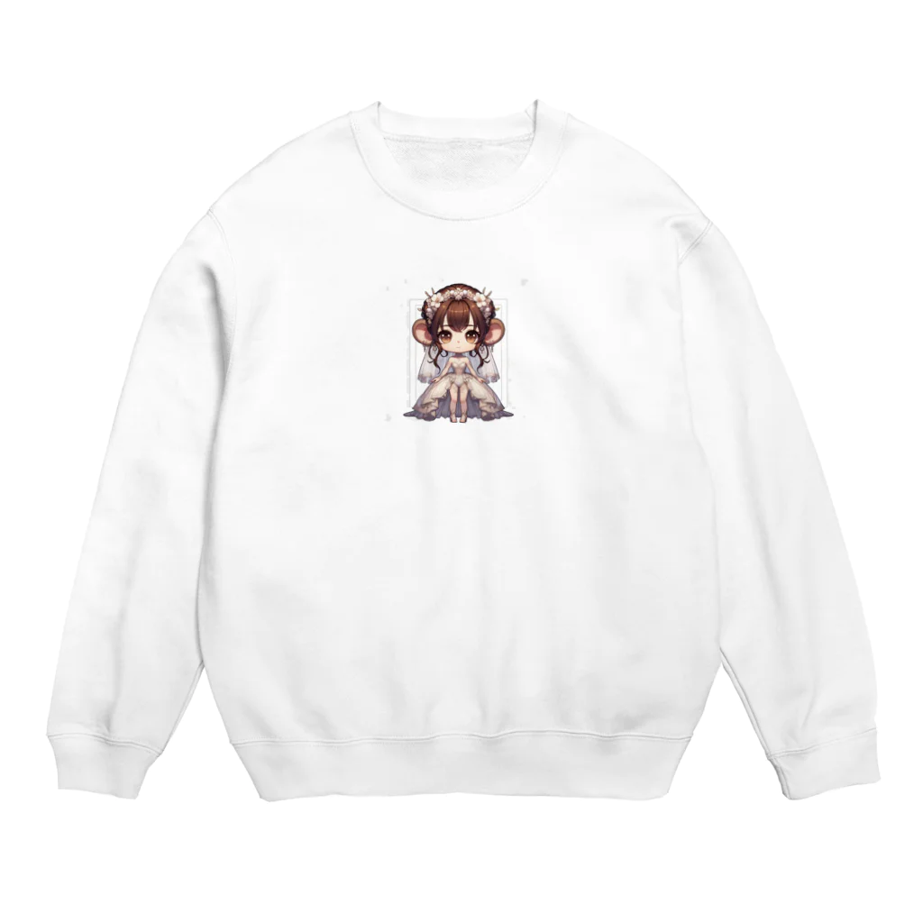 干支シティの申の花嫁 Crew Neck Sweatshirt