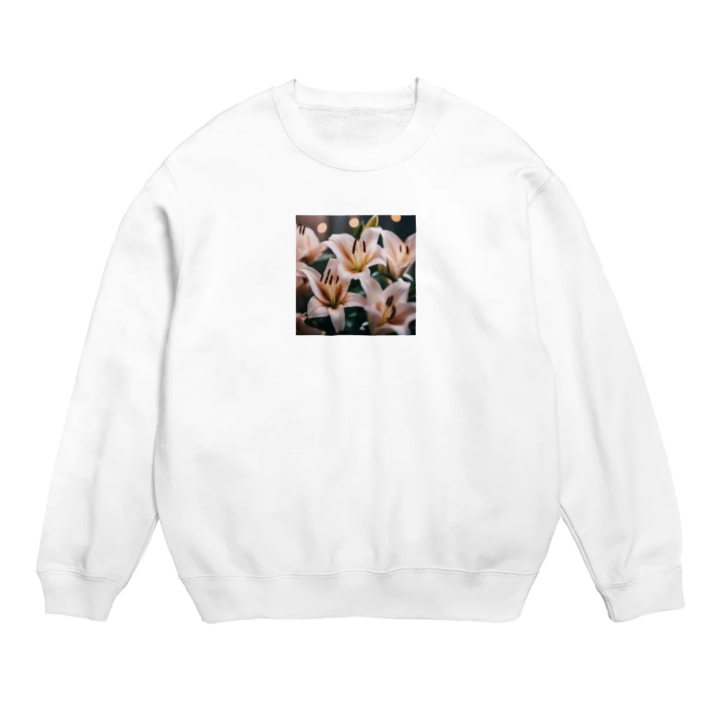 neat55のヒメユリの優雅な花弁 Crew Neck Sweatshirt