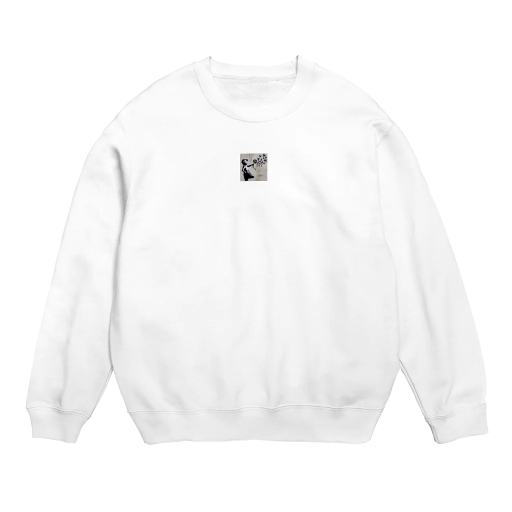 ビンパシーの館の花束でマジックする女の子 Crew Neck Sweatshirt