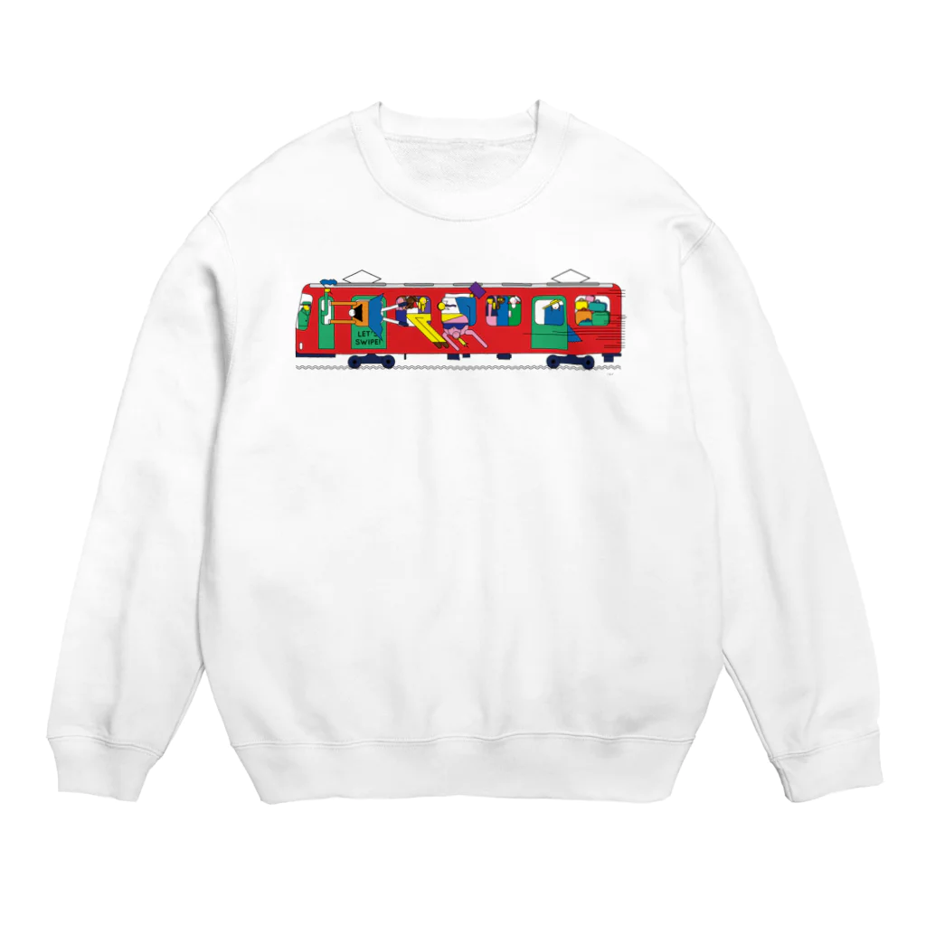 ぽωずの爆走とれいん Crew Neck Sweatshirt