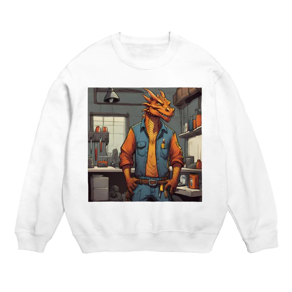 DORAGONIAの整備工ドラゴン Crew Neck Sweatshirt