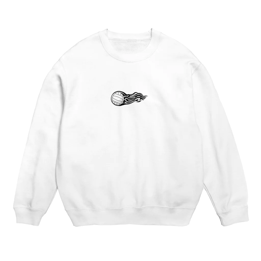 【volleyball online】の火を纏ったバレーボールの瞬間 Crew Neck Sweatshirt