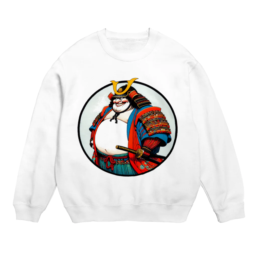 manyou-lab_Ukiyo-eの浮世絵 ド派手侍 Ukiyoe Flamboyant Samurai [UDS-DL-SR001-0007] Crew Neck Sweatshirt