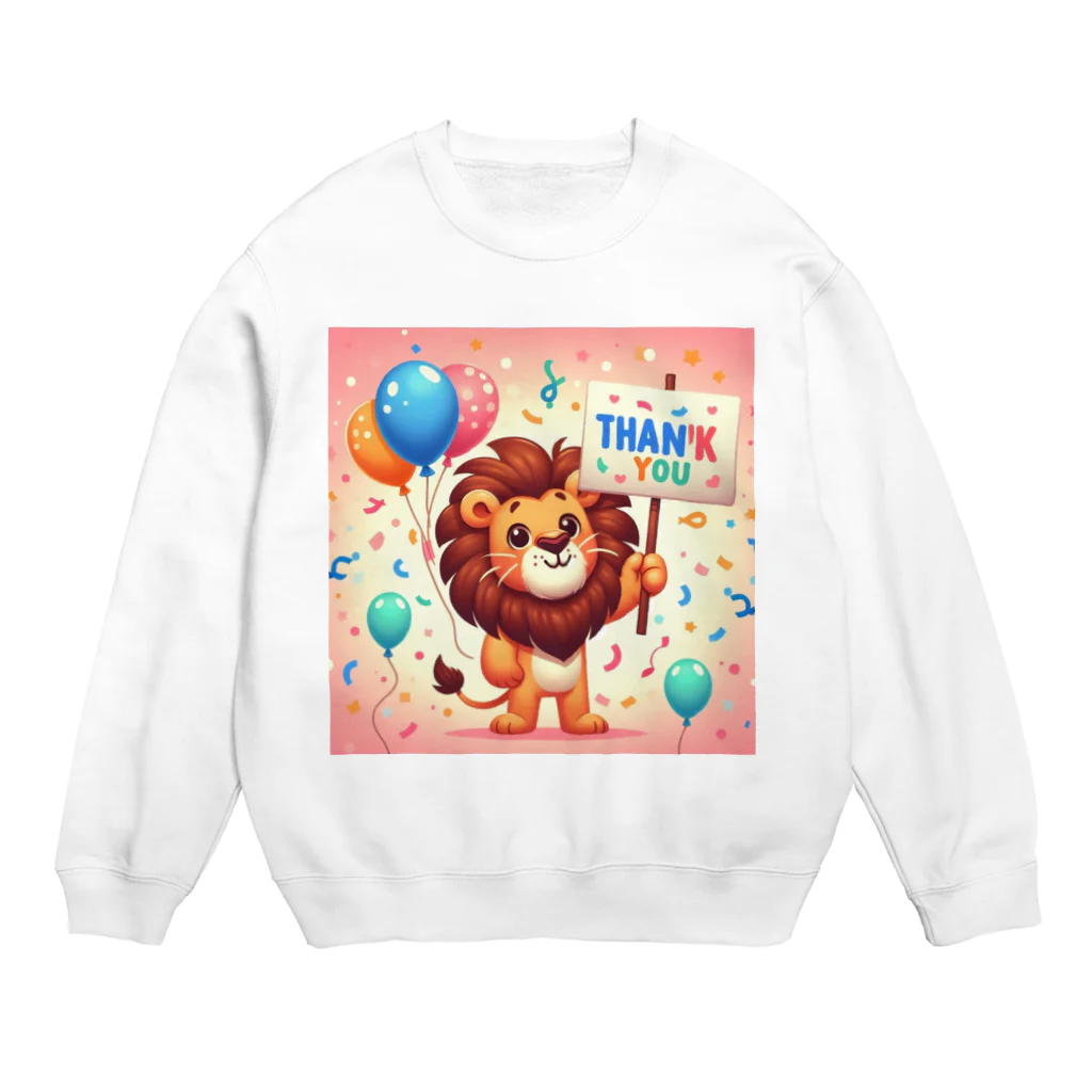 アニマルキャラクターショップのhappy Lion Crew Neck Sweatshirt