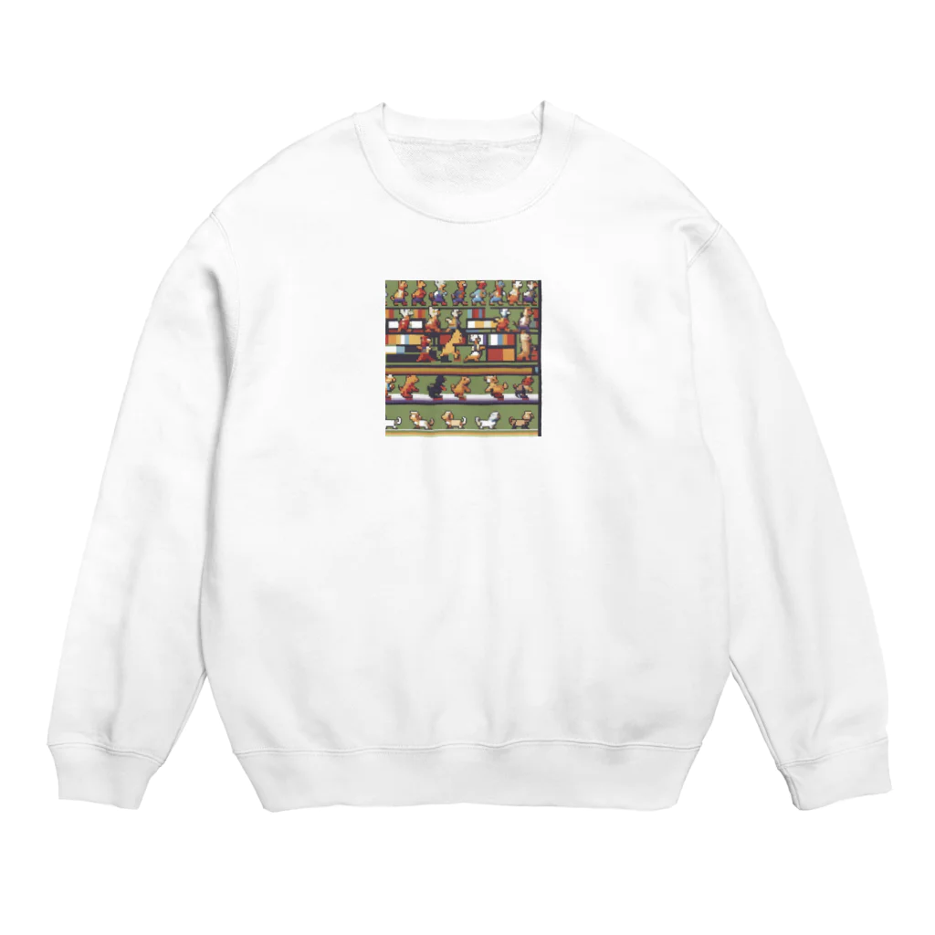 TAKASHIIのパレードで踊っている犬 Crew Neck Sweatshirt