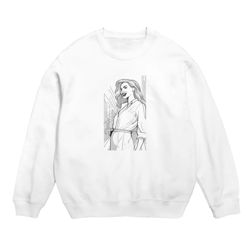 wtr3045の魅惑の塗り絵世界に浸る女性　２ Crew Neck Sweatshirt