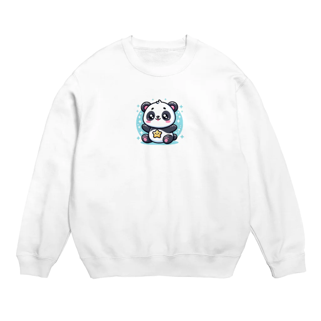 星パンダショップのきらきら星パンダ Crew Neck Sweatshirt