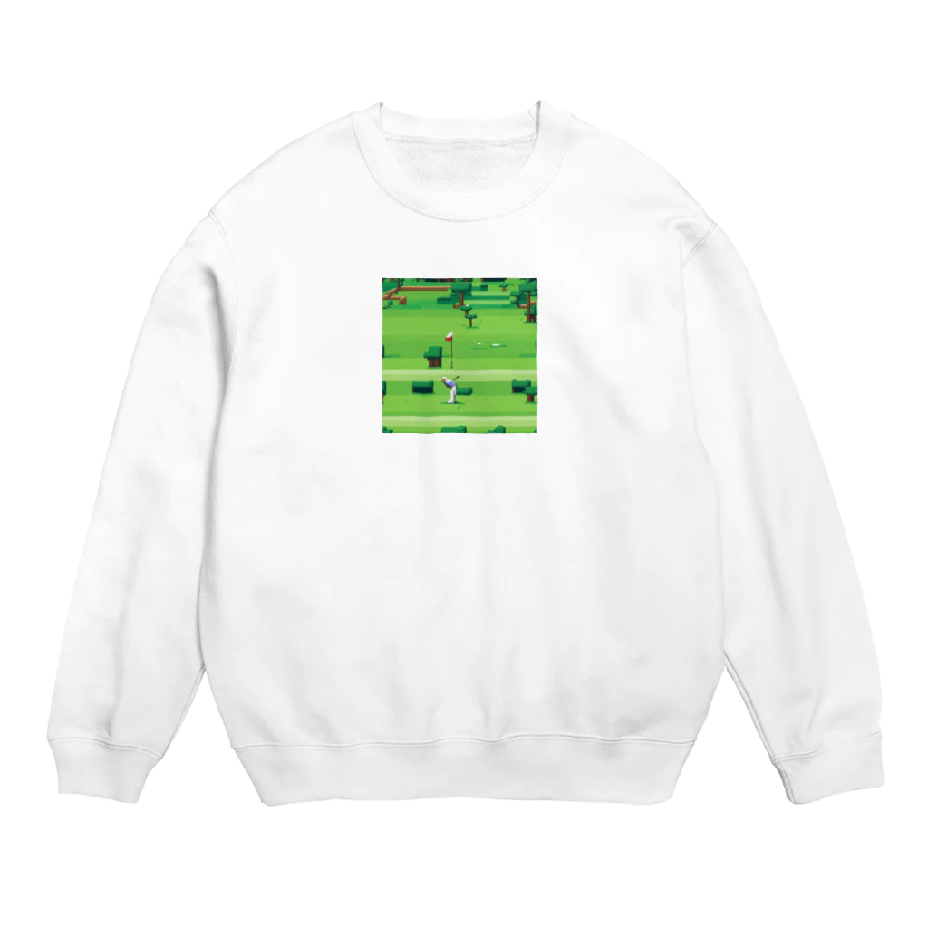 クロスクリエイティブのゴルフをするゴリラ Crew Neck Sweatshirt