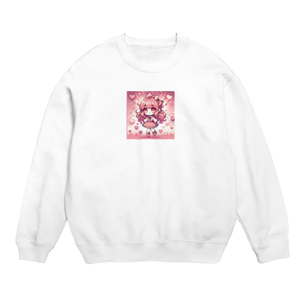 diet___llcのゆめかわドットちゃん Crew Neck Sweatshirt