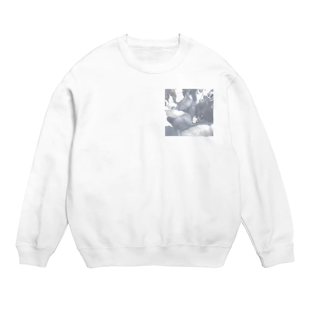 にゃんにゃこにゅうのねこ、とける Crew Neck Sweatshirt