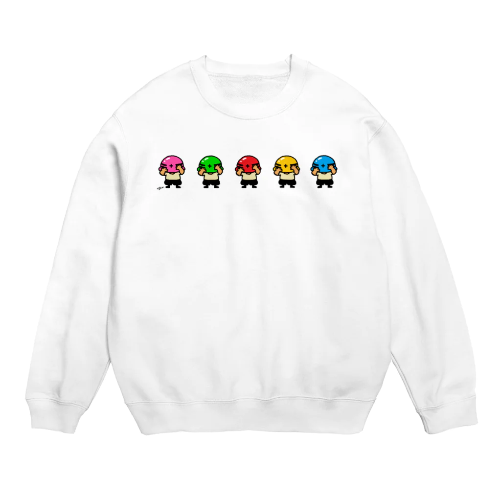 しんゆんぼのへるめっとおじさん Crew Neck Sweatshirt