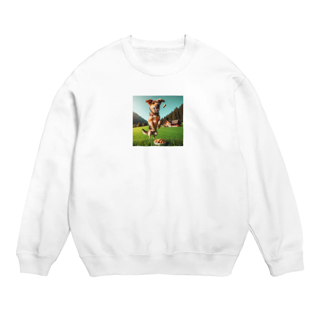 Kai🐚のジャンプ犬 Crew Neck Sweatshirt