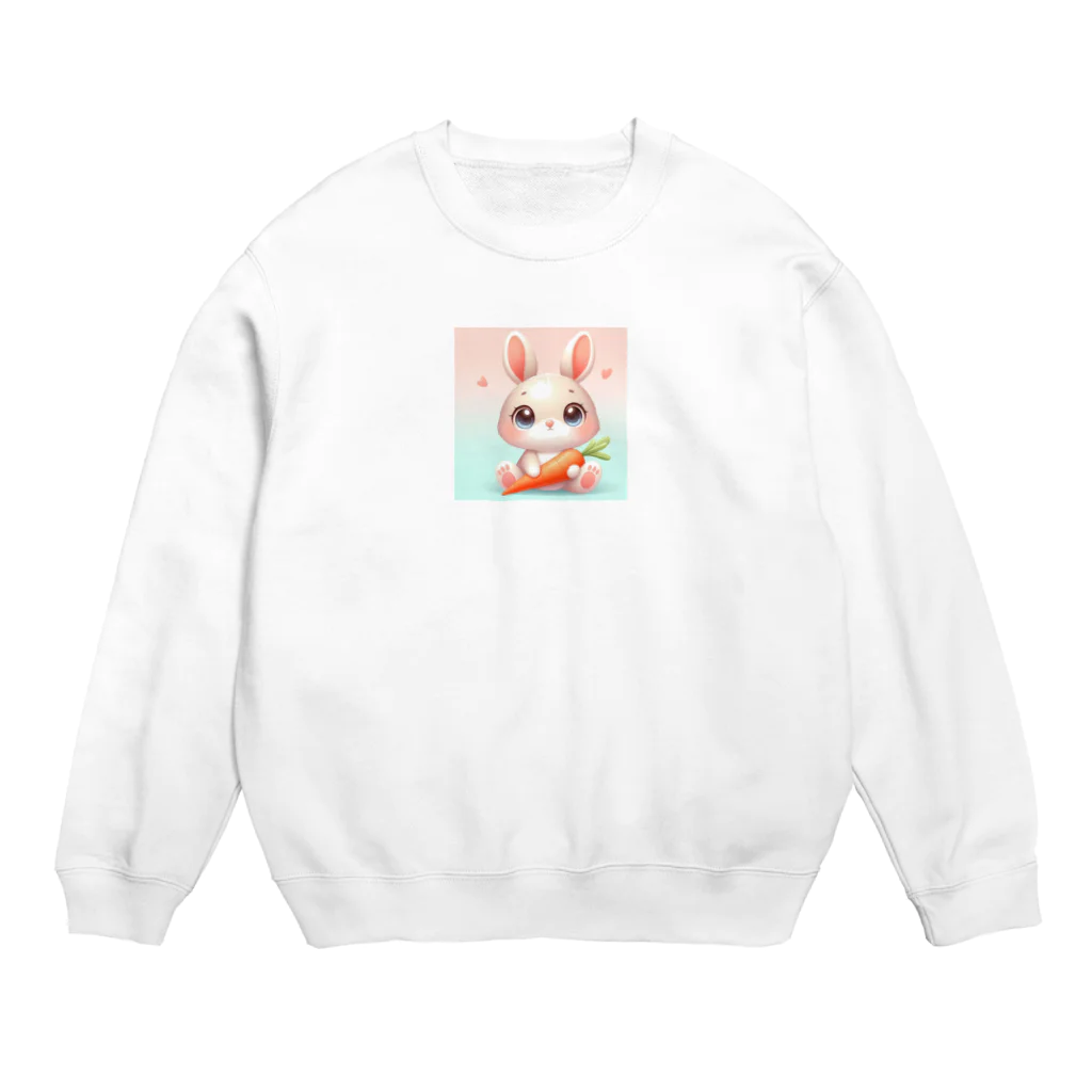 激カワポテぐっずのうるうるうさ子ちゃん🥕 Crew Neck Sweatshirt