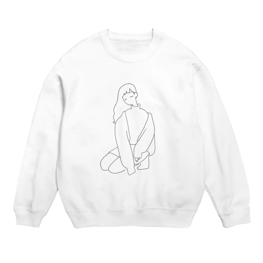 oyumiの目つむり Crew Neck Sweatshirt