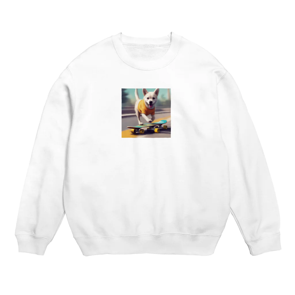 Ayatingのスケボーに乗っちゃう Crew Neck Sweatshirt