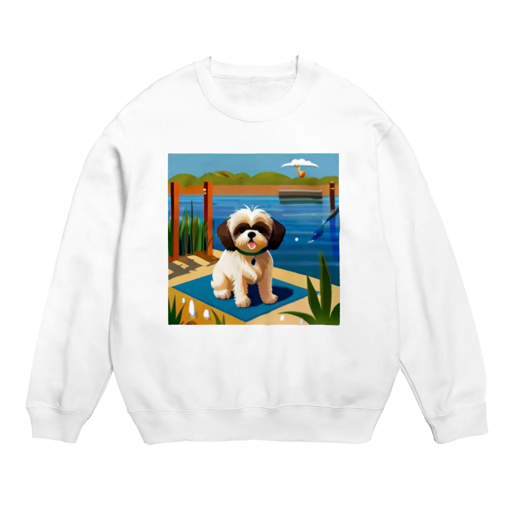 小物屋の夏色シーズー Crew Neck Sweatshirt