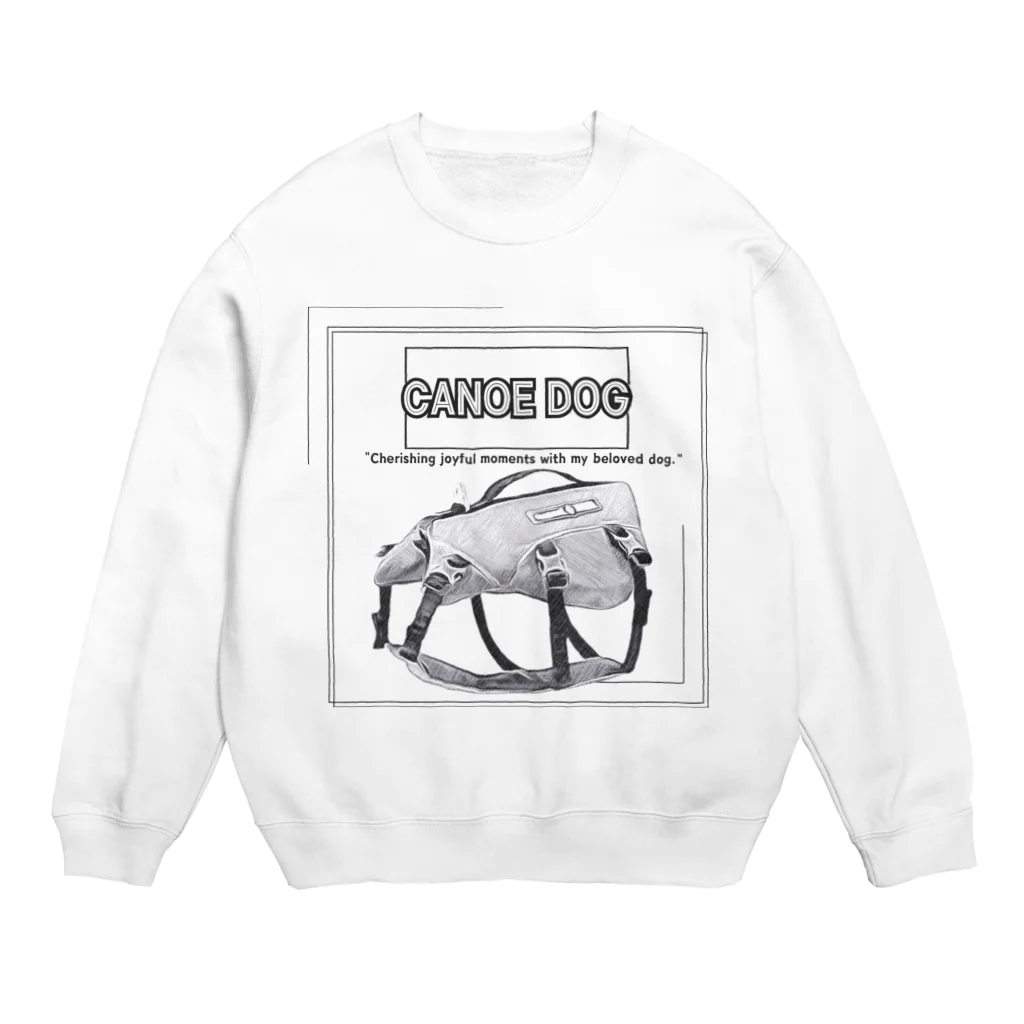 rokkakukikakuのCANOE　DOG　ライフジャケット Crew Neck Sweatshirt