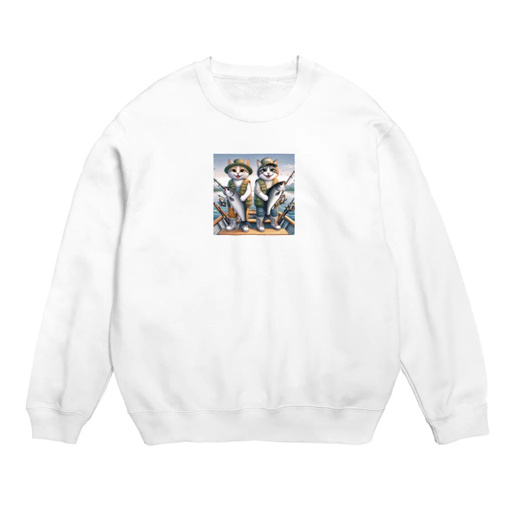 nekofishingのnekofishing仲良し Crew Neck Sweatshirt