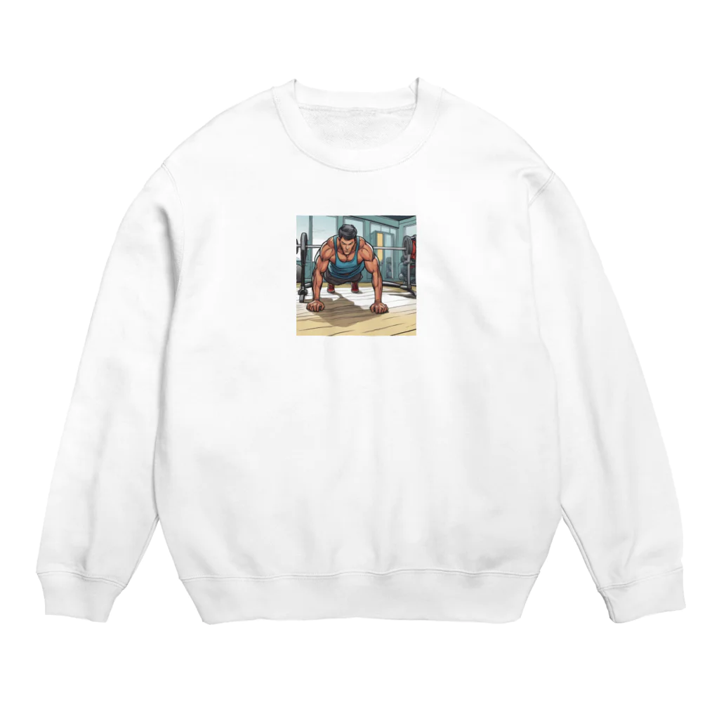 rokki-の腕立てトレーニー Crew Neck Sweatshirt