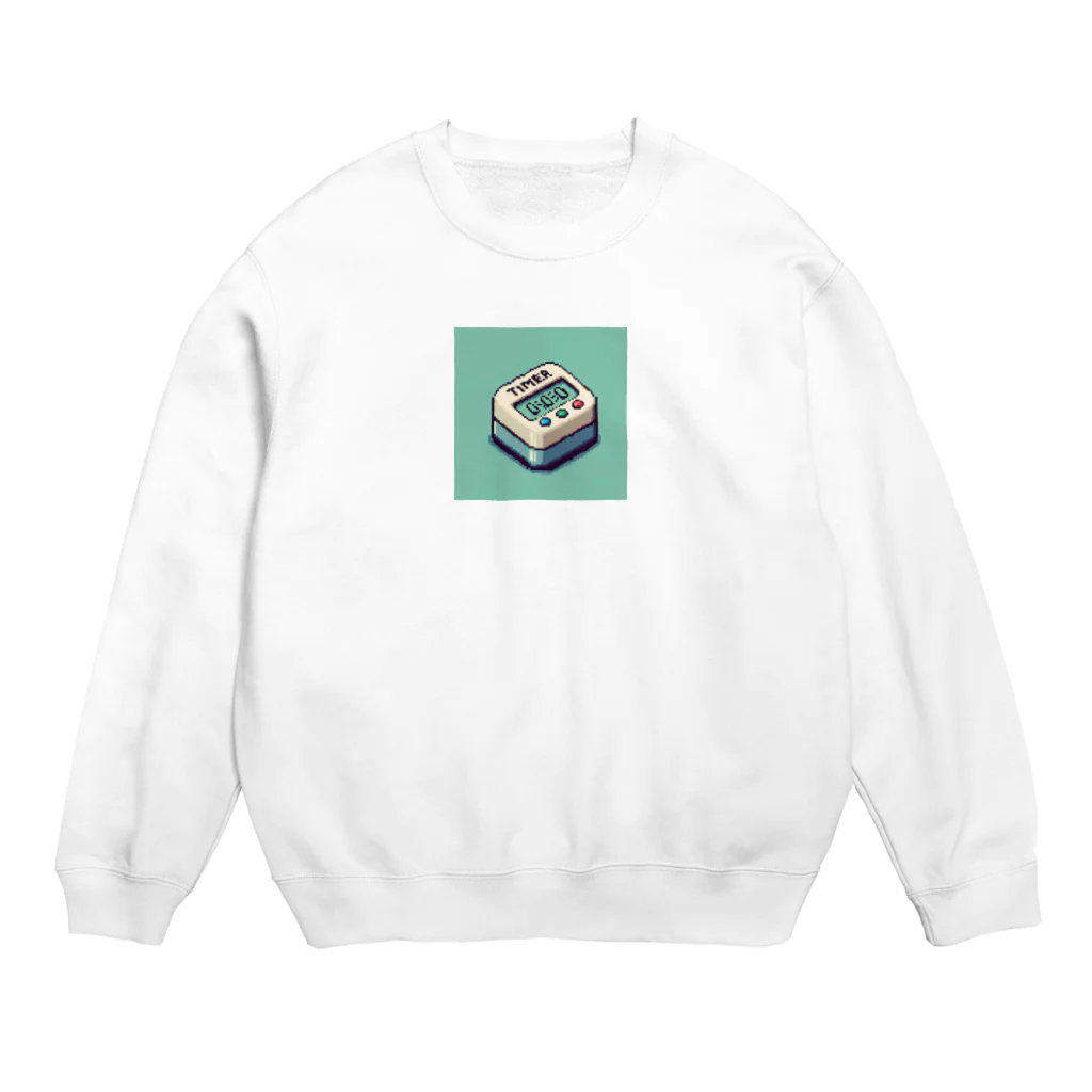 ドット絵調理器具のドット絵「タイマー」 Crew Neck Sweatshirt