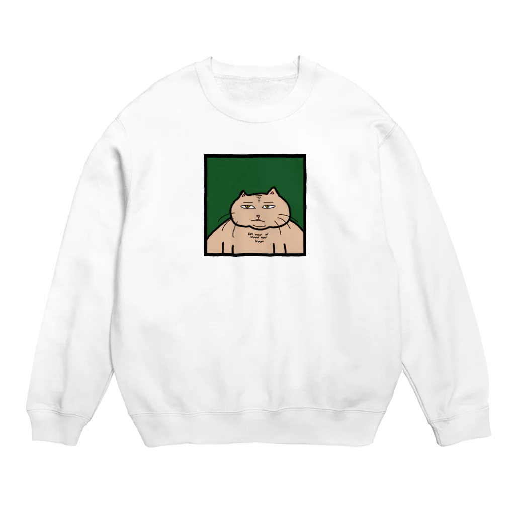 Chubby catsのブサカワネコチャン Crew Neck Sweatshirt