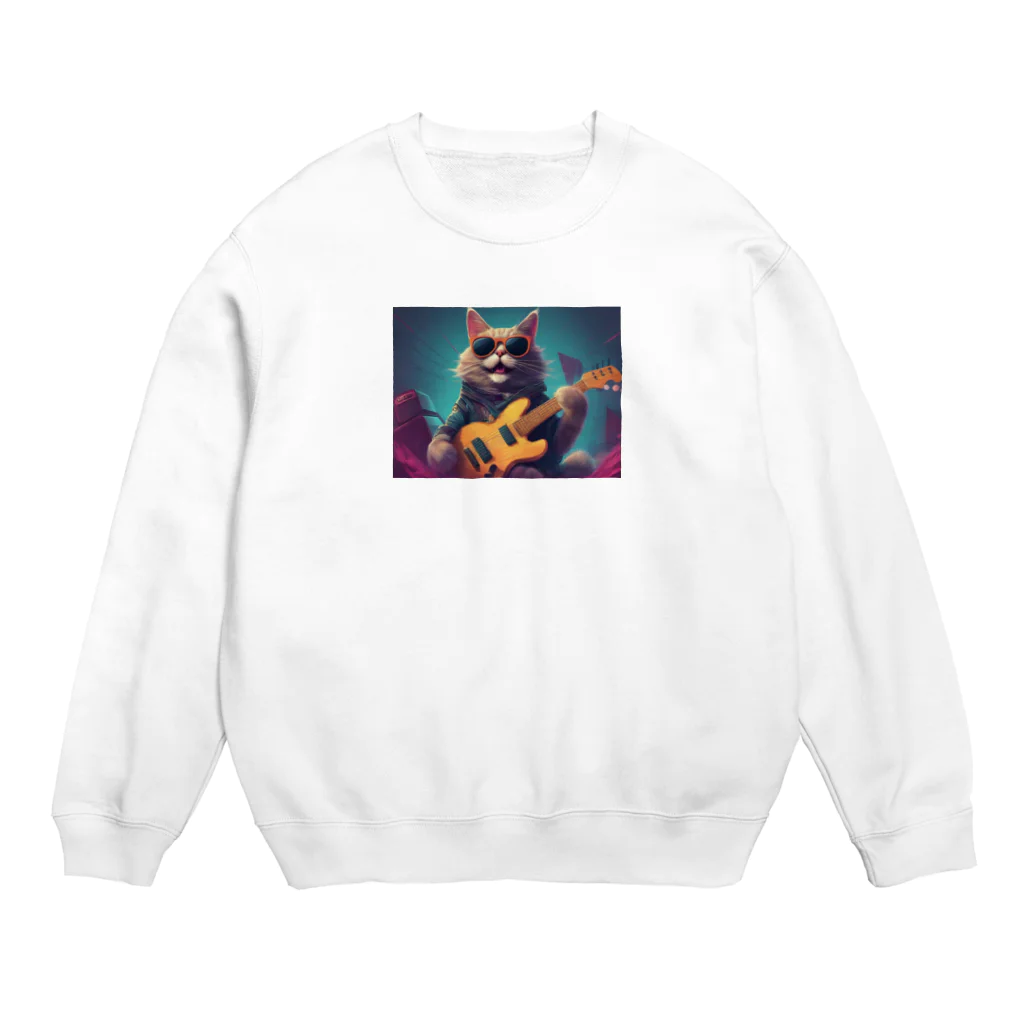 NAGOMI_KOTOMARUのロックなにゃんず(Gt.Vo) Crew Neck Sweatshirt