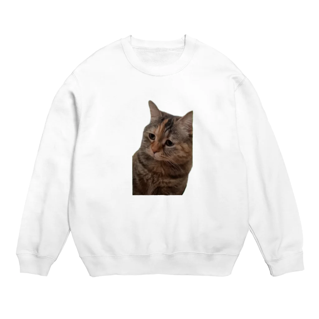 猫ミームグッズの【猫ミーム】叱られる猫 Crew Neck Sweatshirt