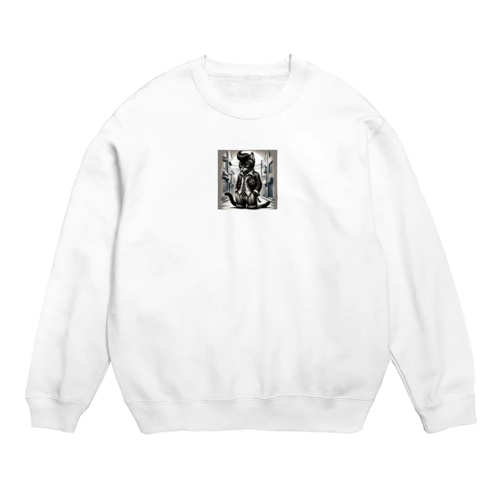 cc-akの男らしいねこ Crew Neck Sweatshirt