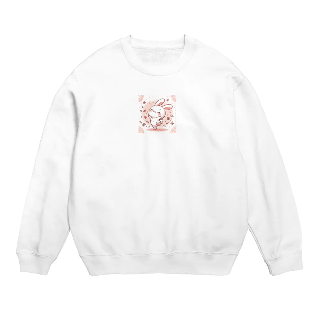 WING_0101の可愛いうさぎのグッズ Crew Neck Sweatshirt