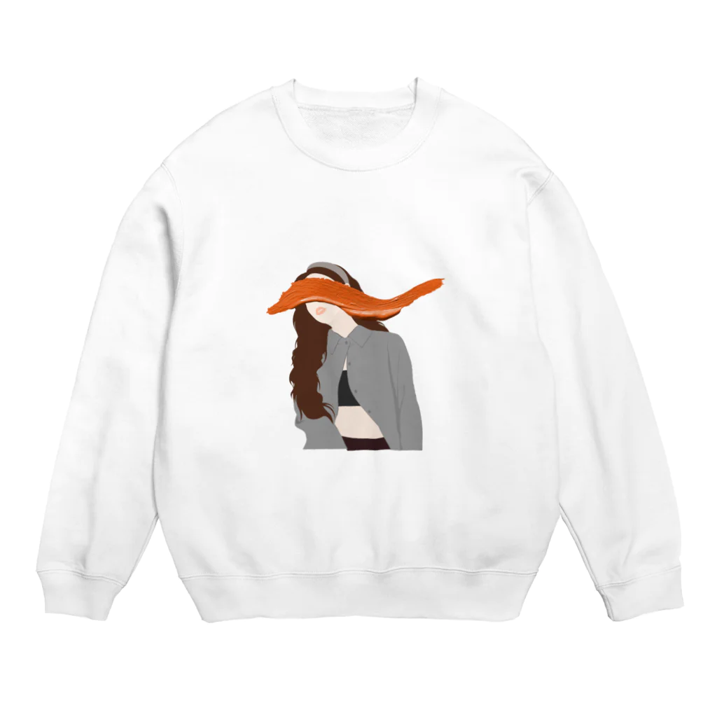 ka—waaaaaaの女の子 Crew Neck Sweatshirt