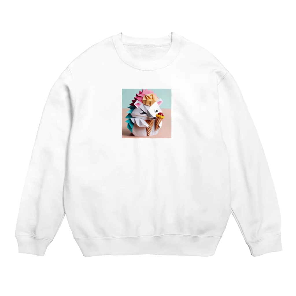 yumiceのice meets オリガミハリネズミ Crew Neck Sweatshirt