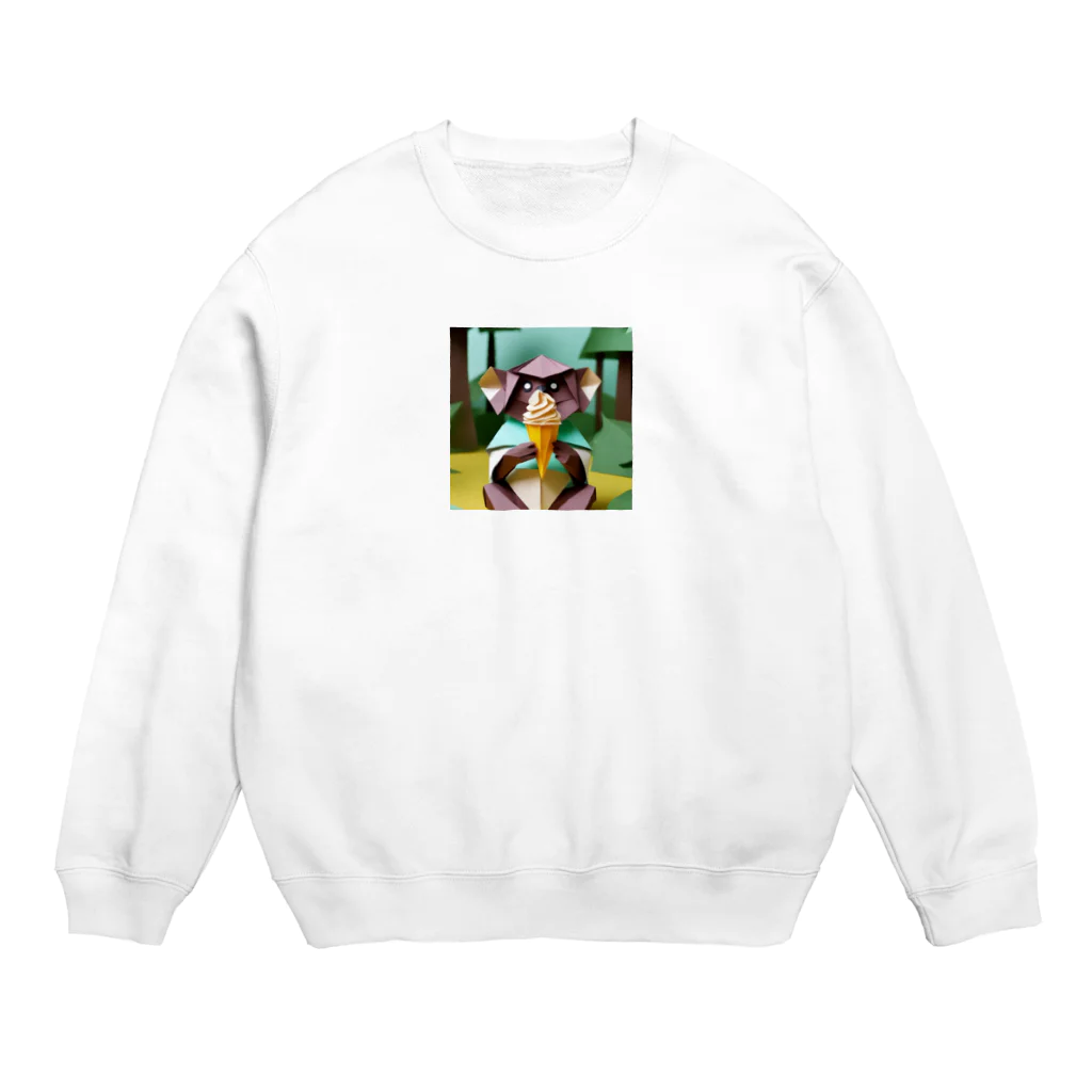 yumiceのice meets オリガミマーモセット Crew Neck Sweatshirt